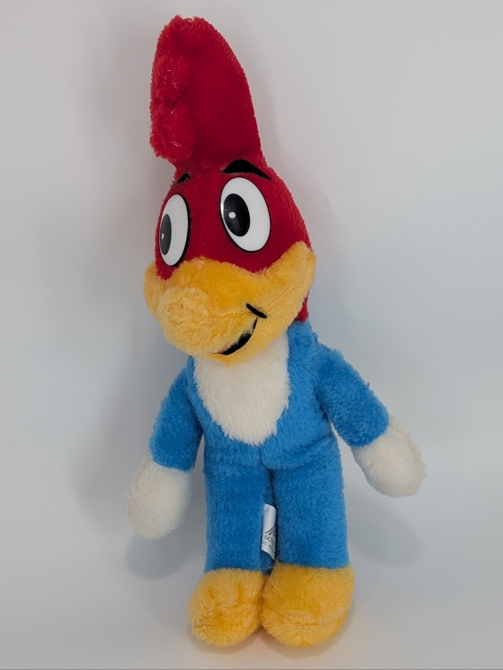 Vintage Woodpecker Plush Toy - Red, Blue & Yellow